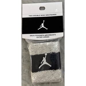 Vintage Jordan Two Double Wide Unisex Adult Gray Wristbands One Size